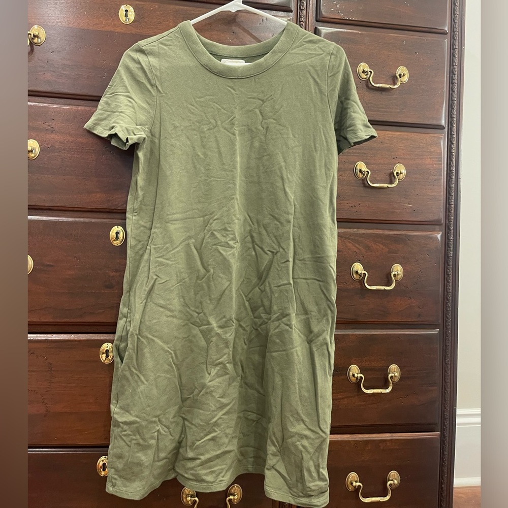 Chic Army Green Tshirt Dress